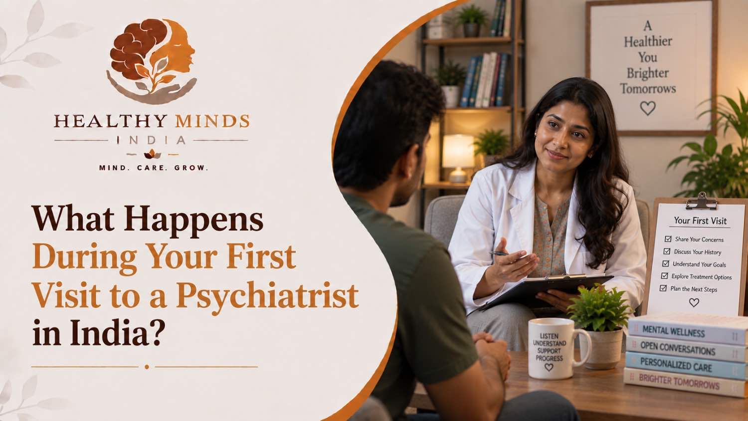 What Happens During Your First Visit to a Psychiatrist in India - step-by-step guide, Healthy Minds India