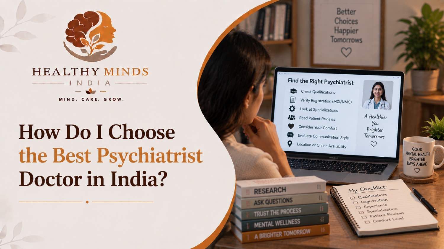 How to Choose the Best Psychiatrist Doctor in India - a practical guide, Healthy Minds India